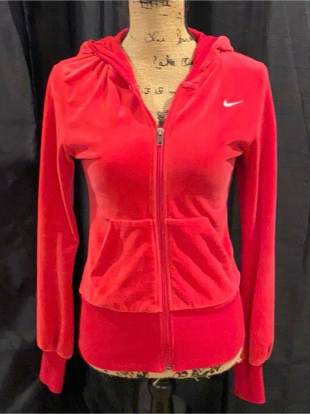 Nike Fuchsia Velour Zip-Up Hoodie